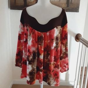 Cato Colorful Floral-Like Blouse
